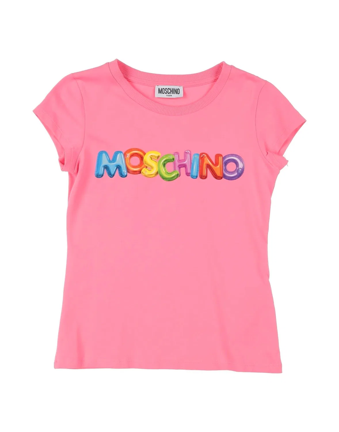 Детская футболка для девочек с принтом Moschino Teen, розовый