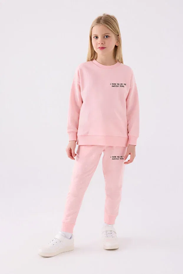 Детский спортивный костюм для девочек с принтом Licensed Rolypoly, Pink — фото 2