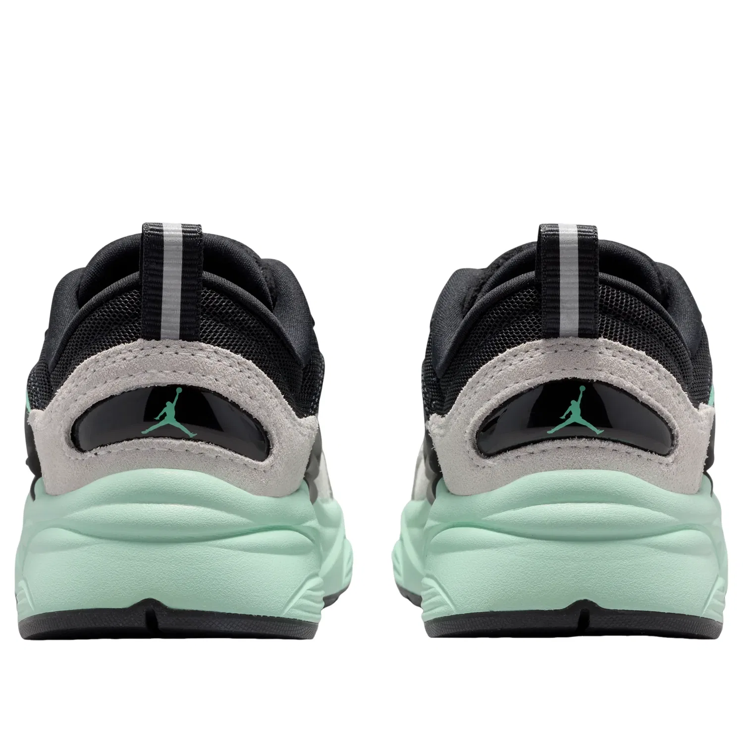 Детские кроссовки с текстильным верхом Trunner O/S 'Black Neutral Grey Mint Foam' Jordan, Black/Neutral Grey/Mint Foam/Green Glow — фото 3