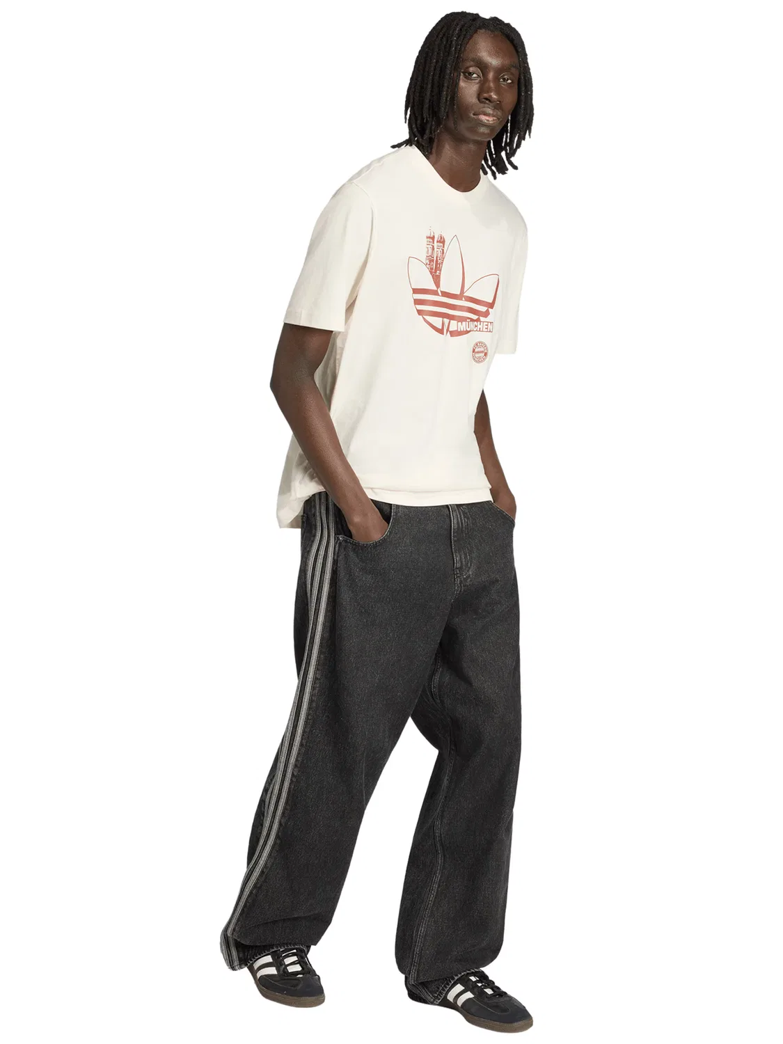 Футболка Adidas Originals белого цвета — фото 3