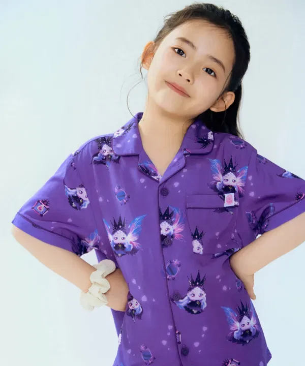 Пижама с коротким рукавом, Catch Tiny Ping 6, Spao Kids, фиолетовый