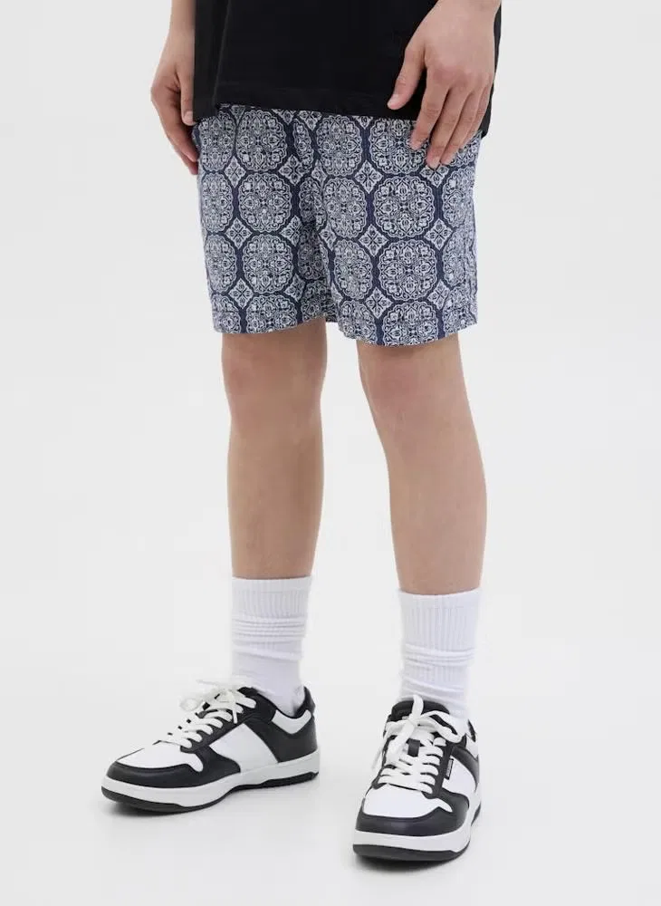 Шорты детские с принтом Jack & Jones Junior, синий