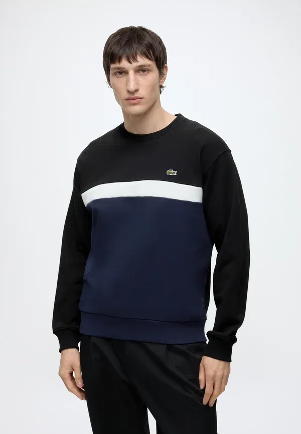 Толстовка Lacoste, Однотонная, черный/темно-синий