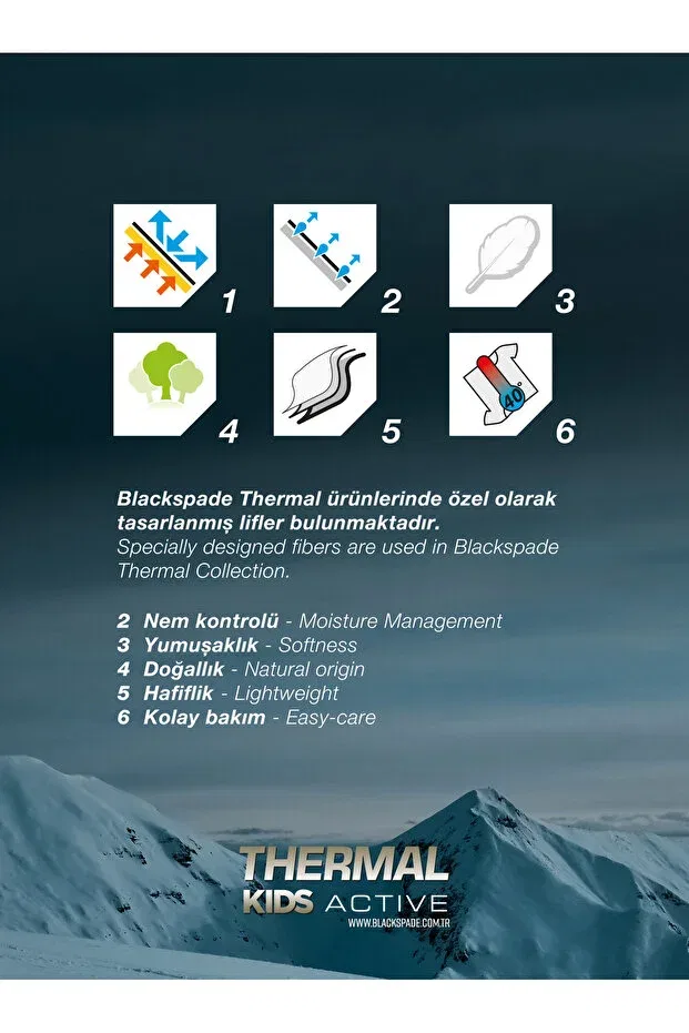 Детское термобелье для девочек с длинным рукавом Blackspade, White — фото 4