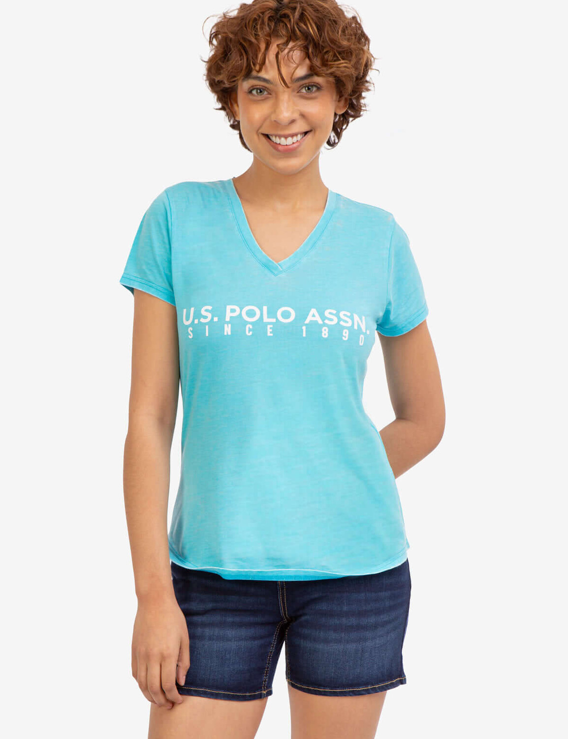 

Футболка U.S. Polo Assn. Burnout, голубой