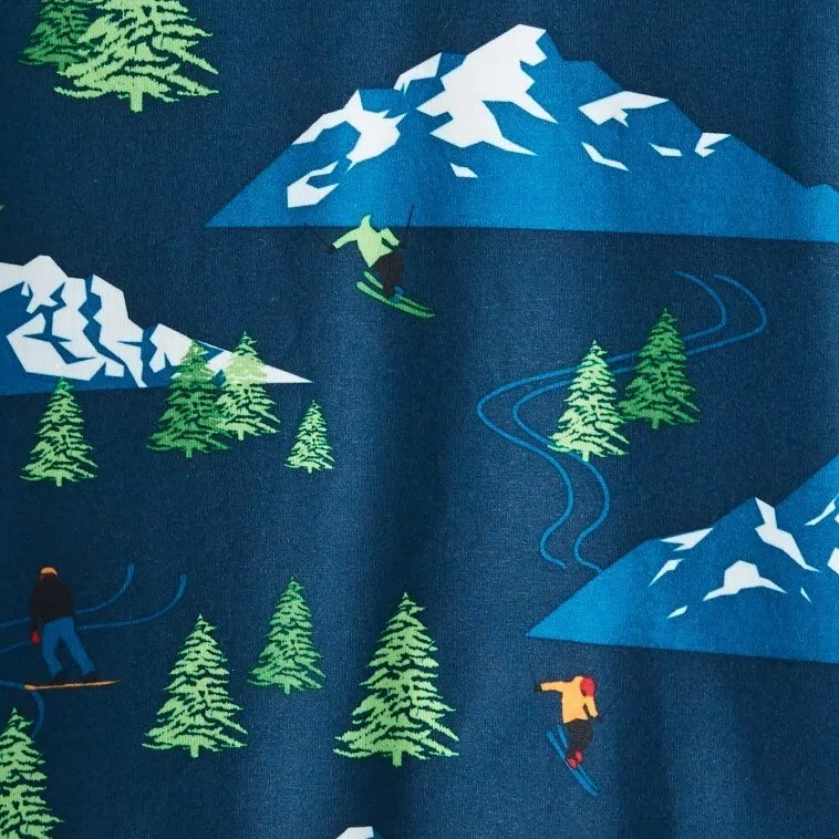 Термобелье с принтом с длинным рукавом Originals Print Base Layer Crew Hot Chillys, Freestyle Navy — фото 2