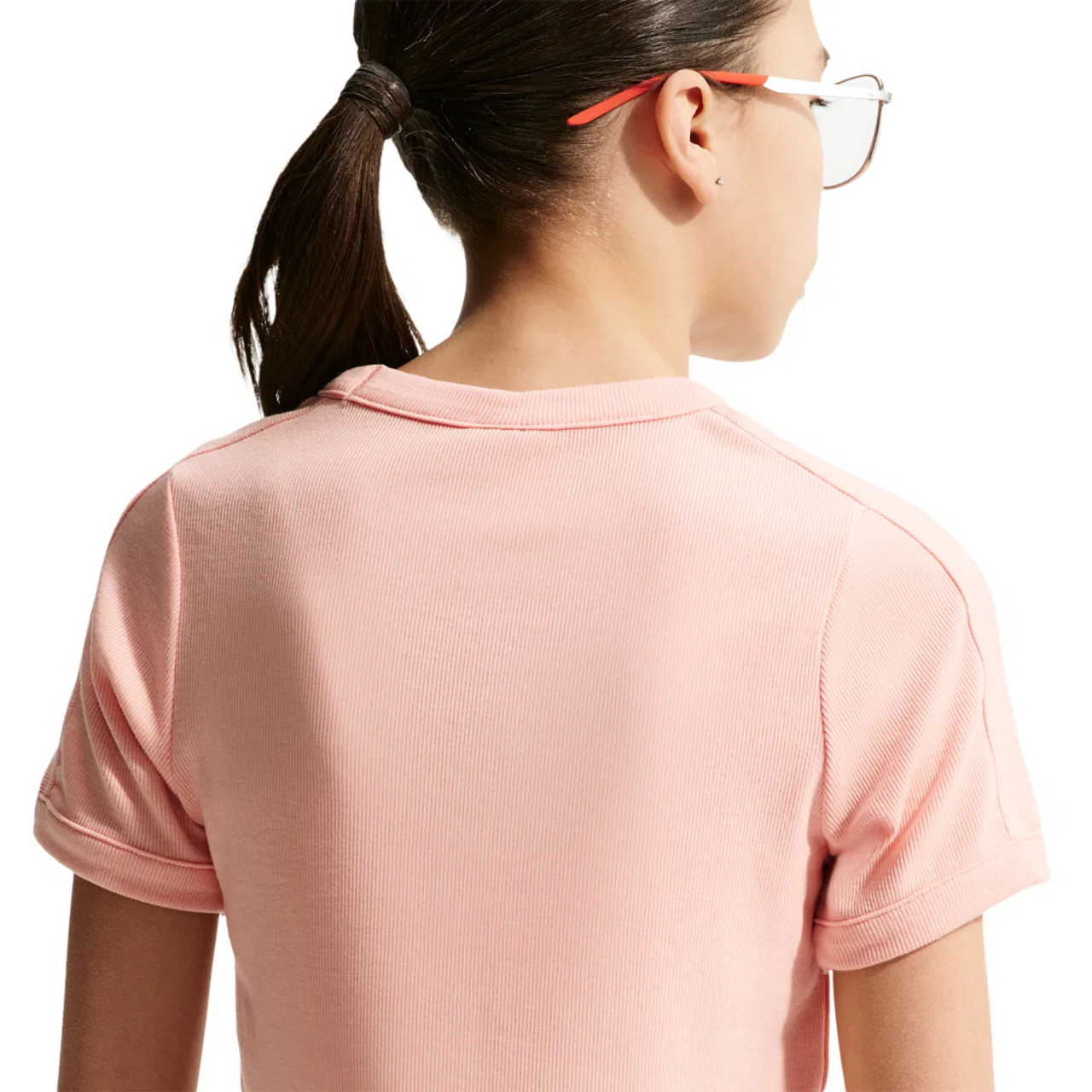 Футболка для девочек NSW Short Sleeve Rip Top Nike, цвет Arctic Orange/Arctic Orange/Arctic Orange — фото 2
