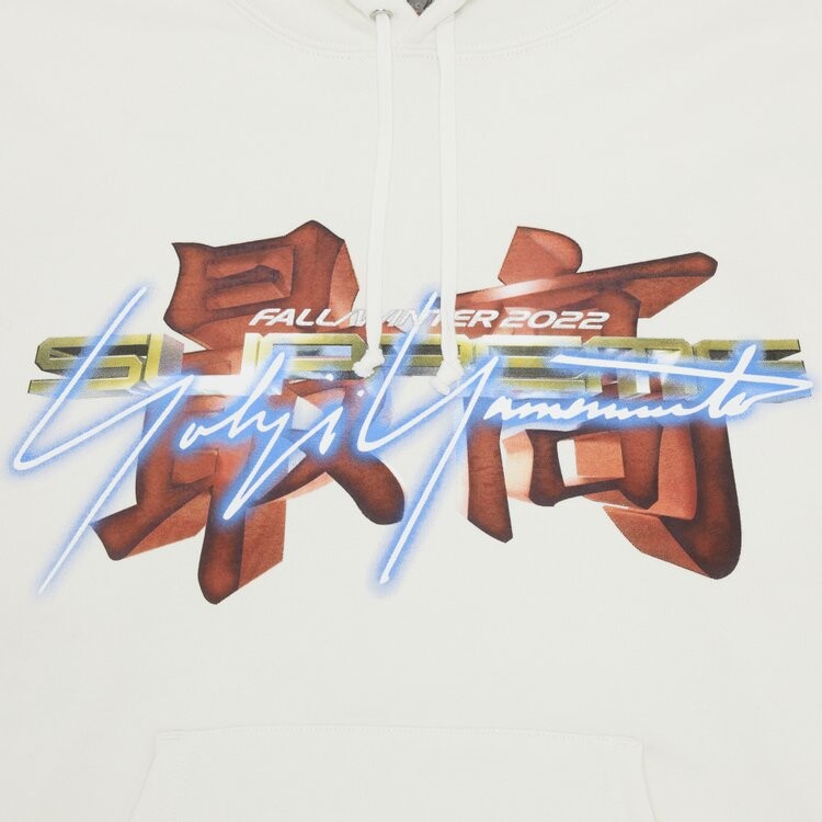 Толстовка Supreme x Yohji Yamamoto x TEKKEN Hooded Sweatshirt 'Stone', белый — фото 4