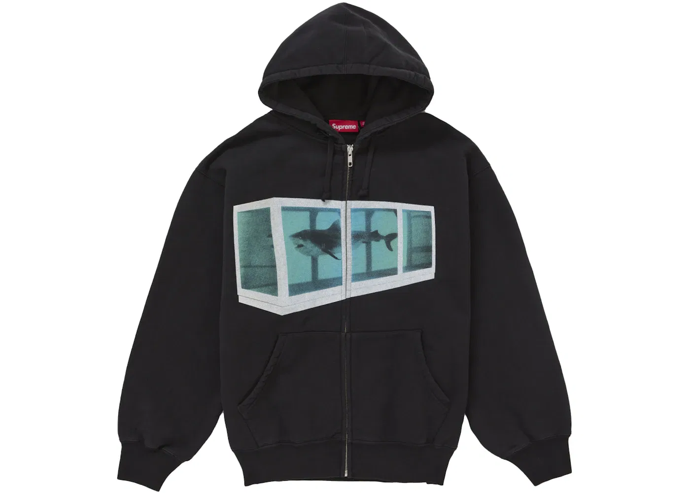 Мужская худи на молнии с принтом Damien Hirst Supreme, Black