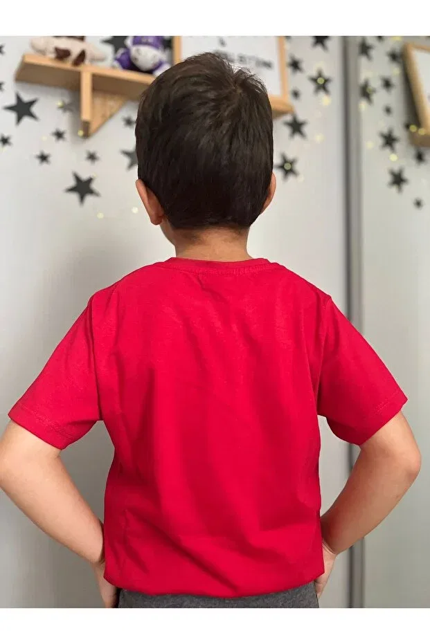 Детская футболка с принтом Kids Turkish Flag T-Shirt Gökmete, Red — фото 4