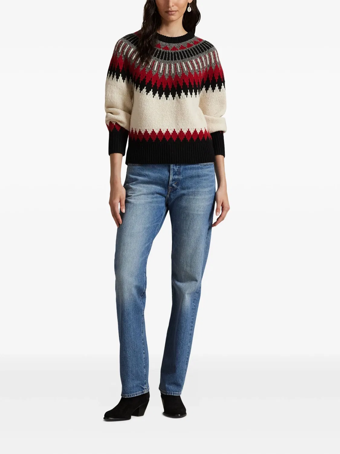 Свитер с узором "Fair Isle" Polo Ralph Lauren, нейтральные — фото 2