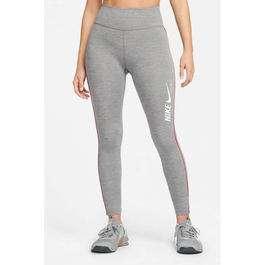 Леггинсы спортивные с карманами One Dri Fit Training Printed Grey Nike, Серый