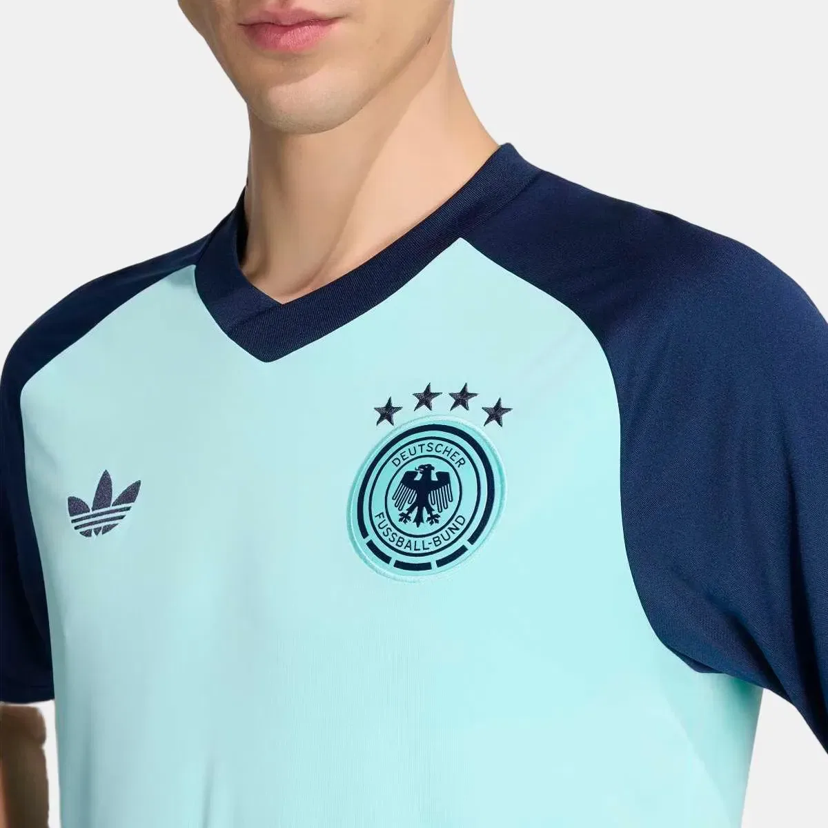 Мужская футболка с принтом Alemania Mundial 2026 Pre Match adidas, Azul — фото 4