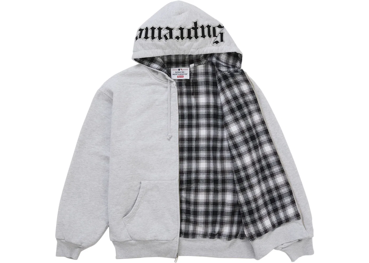 Мужская худи на молнии Supreme Chicago White Sox Zip Up, Grey — фото 2
