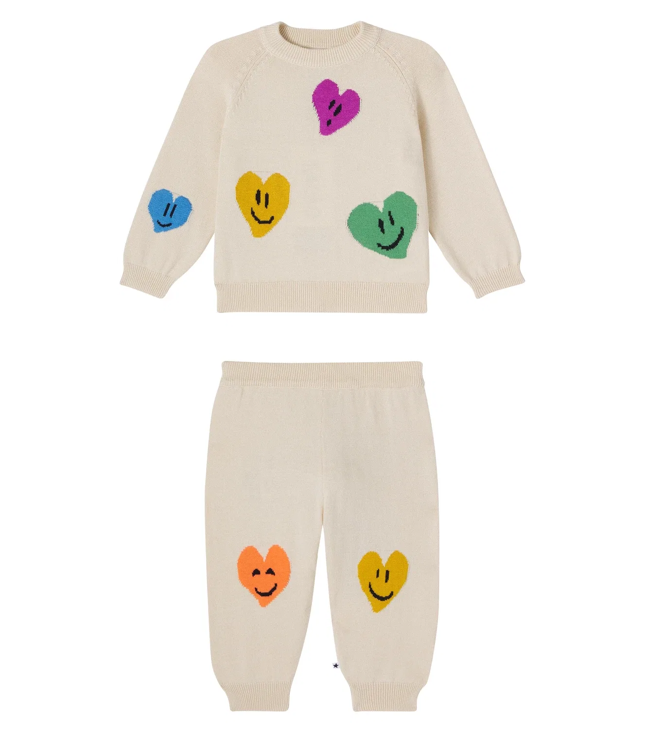Комплект из толстовки и спортивных брюк с эластичным поясом Heart Vibes Molo, белый