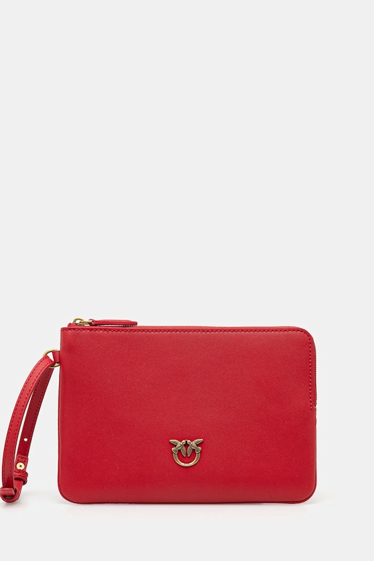 

Кожаный клатч Pinko, красный