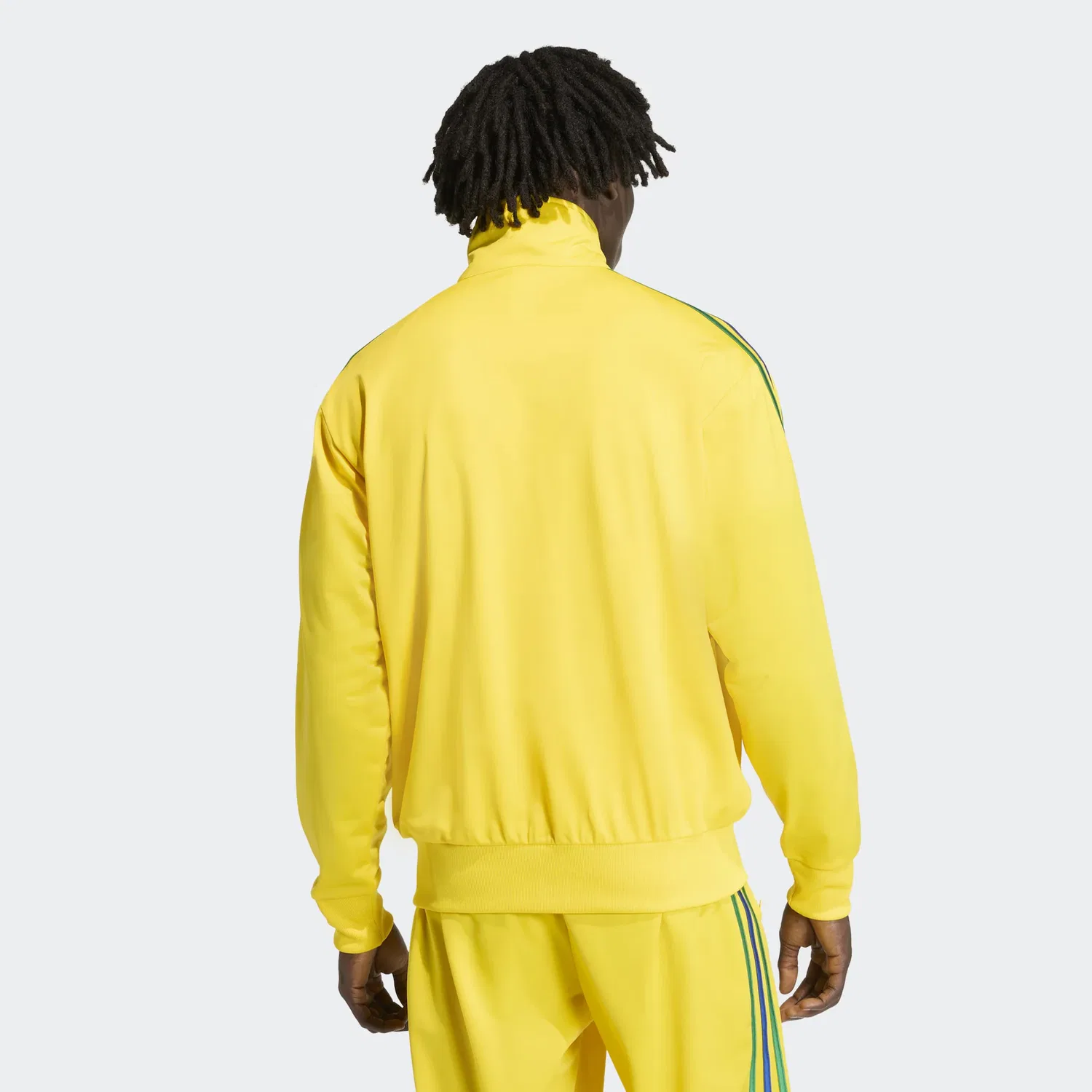 Мужская тренировочная куртка с воротником-стойкой Adidas Originals, Eqt Yellow/Green/Collegiate Royal — фото 2