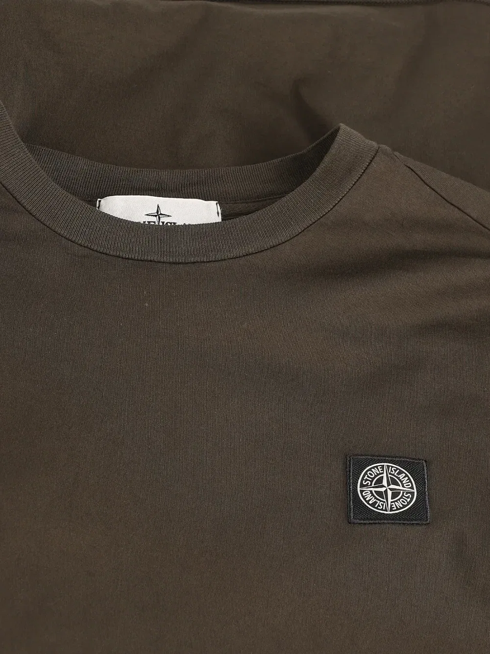 Свитшот с лого-нашивкой Stone Island, зеленый — фото 3