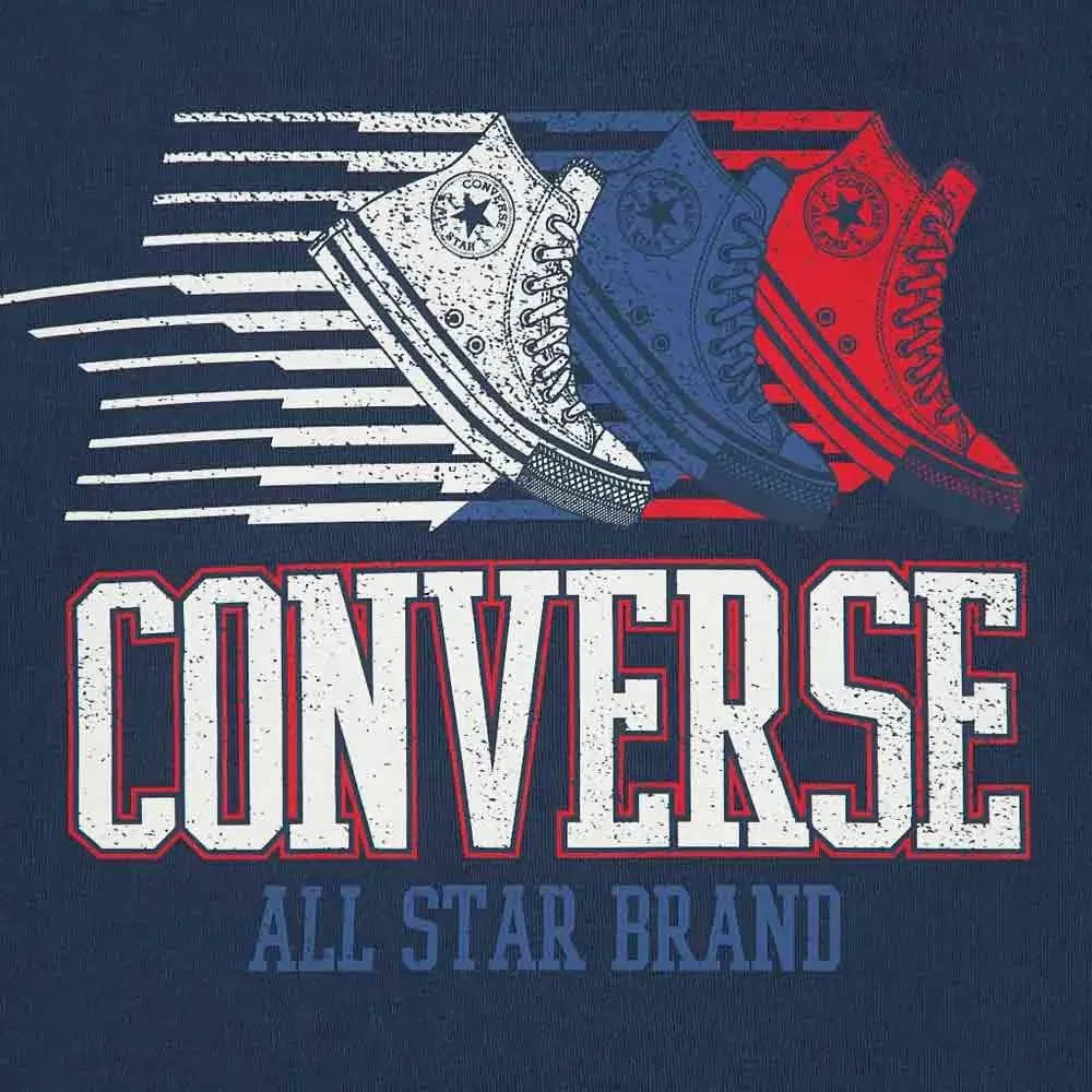 Детская футболка с коротким рукавом для мальчиков Converse kids, Blue — фото 3