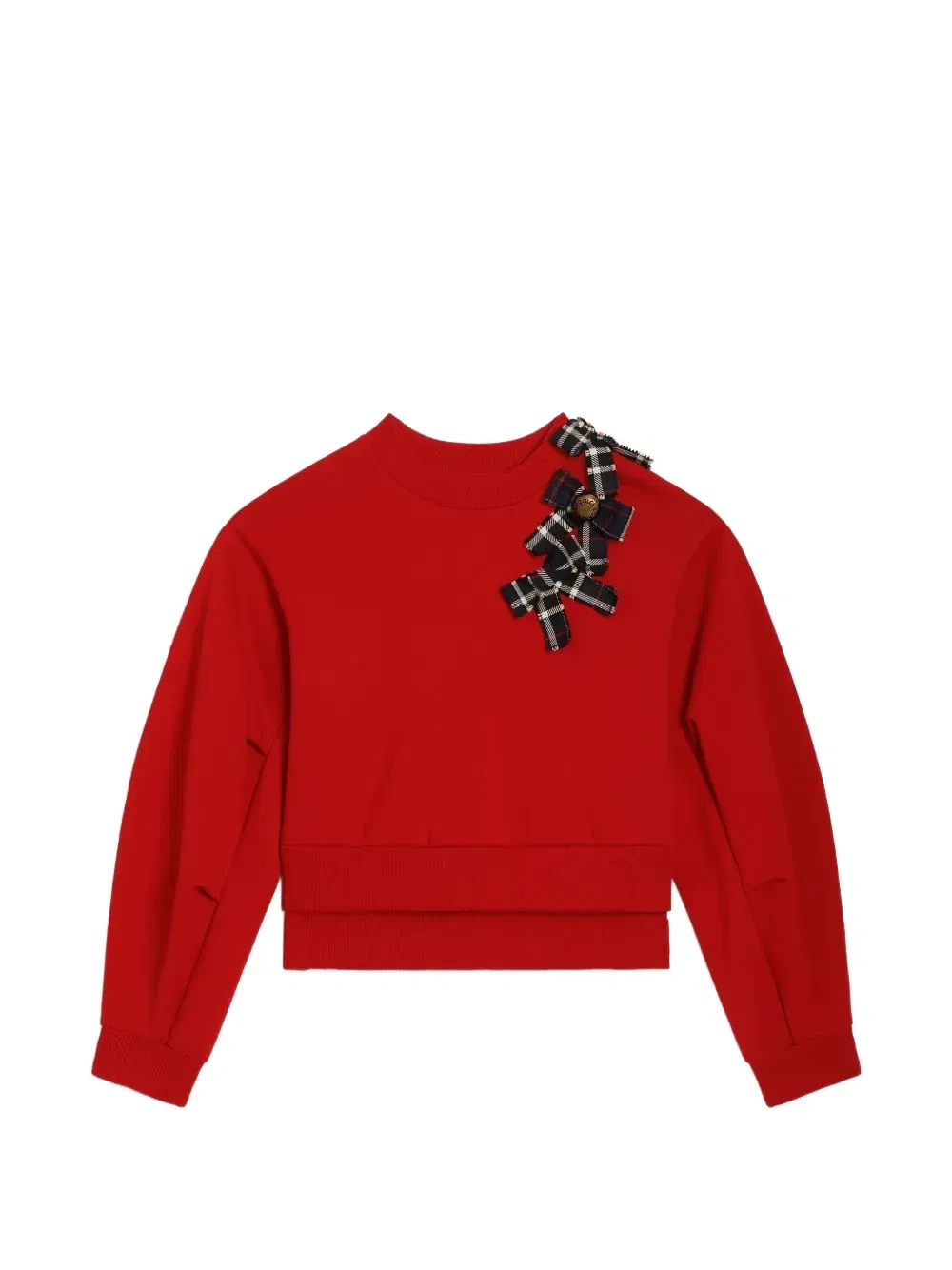 Хлопковая толстовка с бантами Dolce & Gabbana Kids, красный