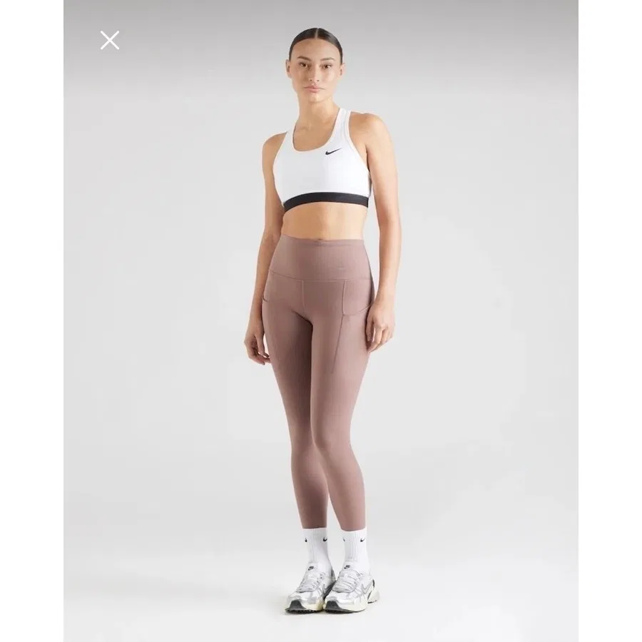 Женские леггинсы для тренировок с высокой посадкой и длиной 7/8 Dri-FIT Universa Nike, Коричневый — фото 3