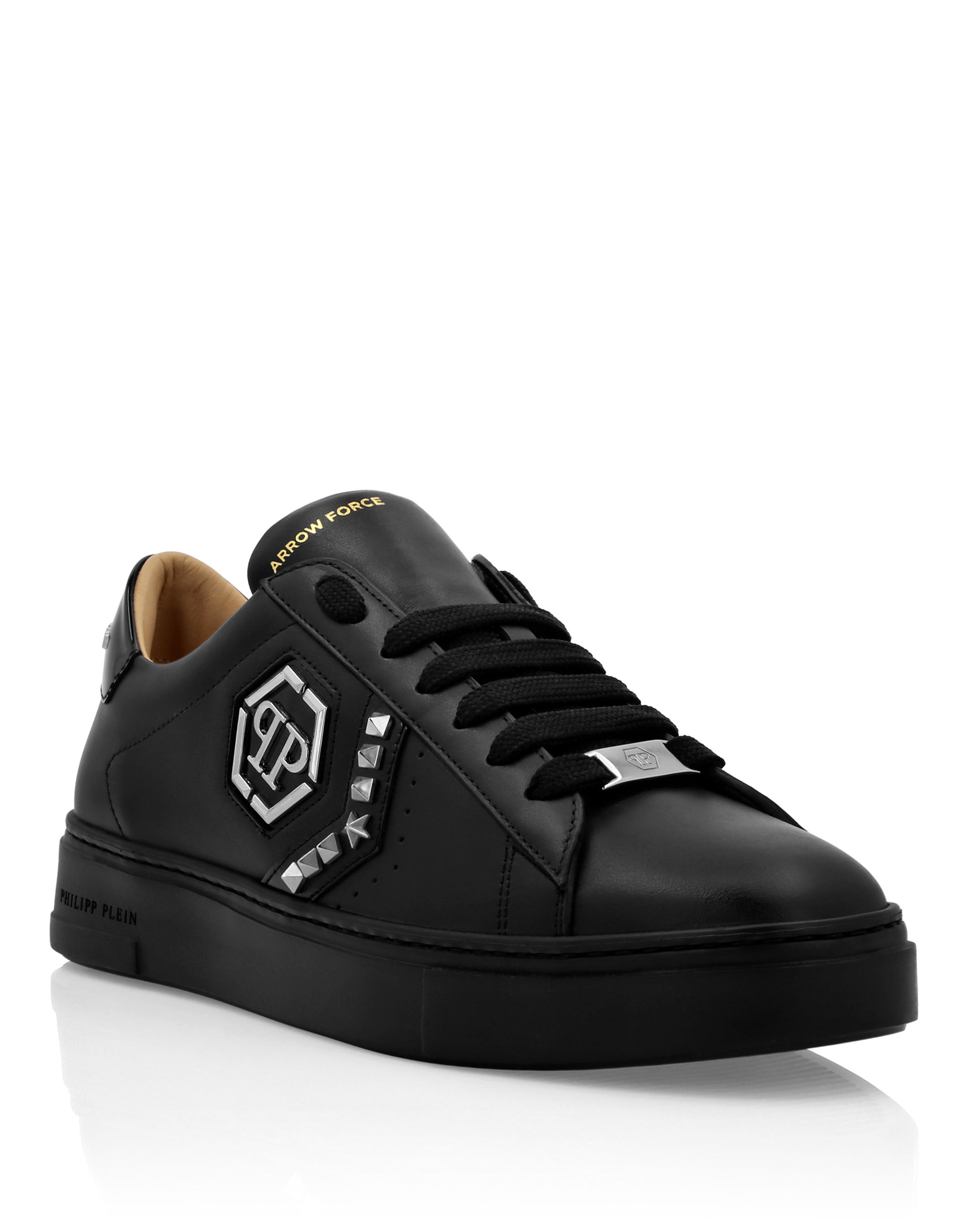 

Кожаные кроссовки Lo-Top Arrow Force PHILIPP PLEIN, черный