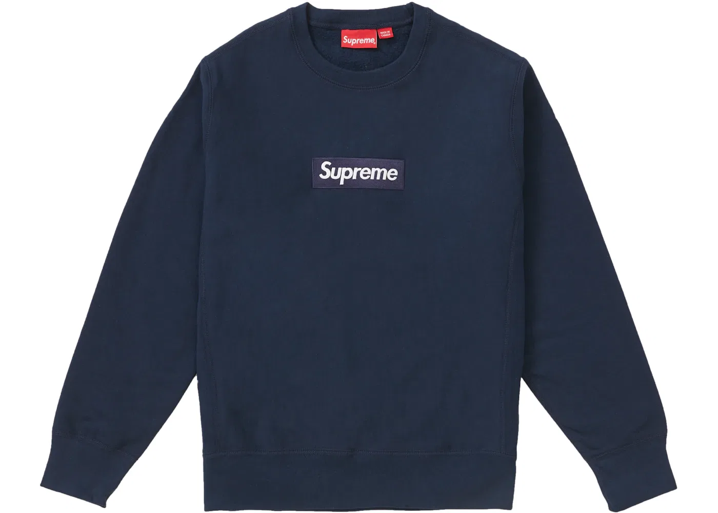 Мужской свитшот с принтом Box Logo Supreme (FW18), Navy