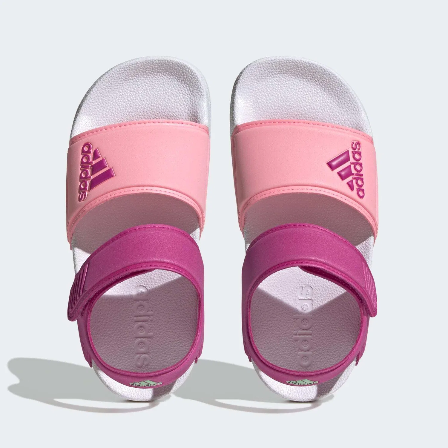 Детские сандалии с ремешком adilette Adidas, Fuchsienrosa Rosa Grun — фото 3