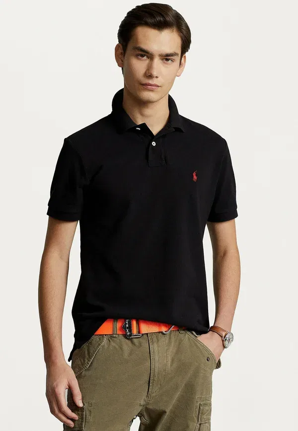 Футболка поло из хлопка Polo Ralph Lauren, черный