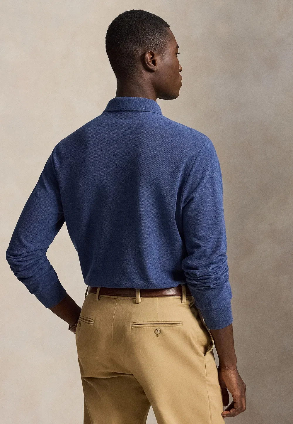 Поло-Рубашка приталенного кроя из сетчатой ткани - поло-рубашка Polo Ralph Lauren, Derby Blue — фото 3