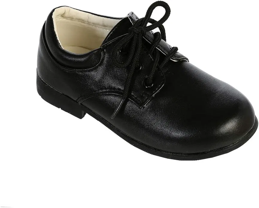 Детские туфли дерби из кожзаменителя для мальчиков Avery Hill, Matte Round Black