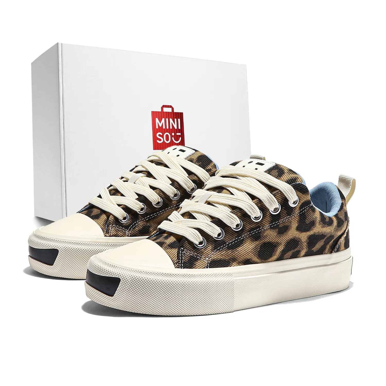 Детские кроссовки для скейтбординга низкие MINISO, Leopard Print