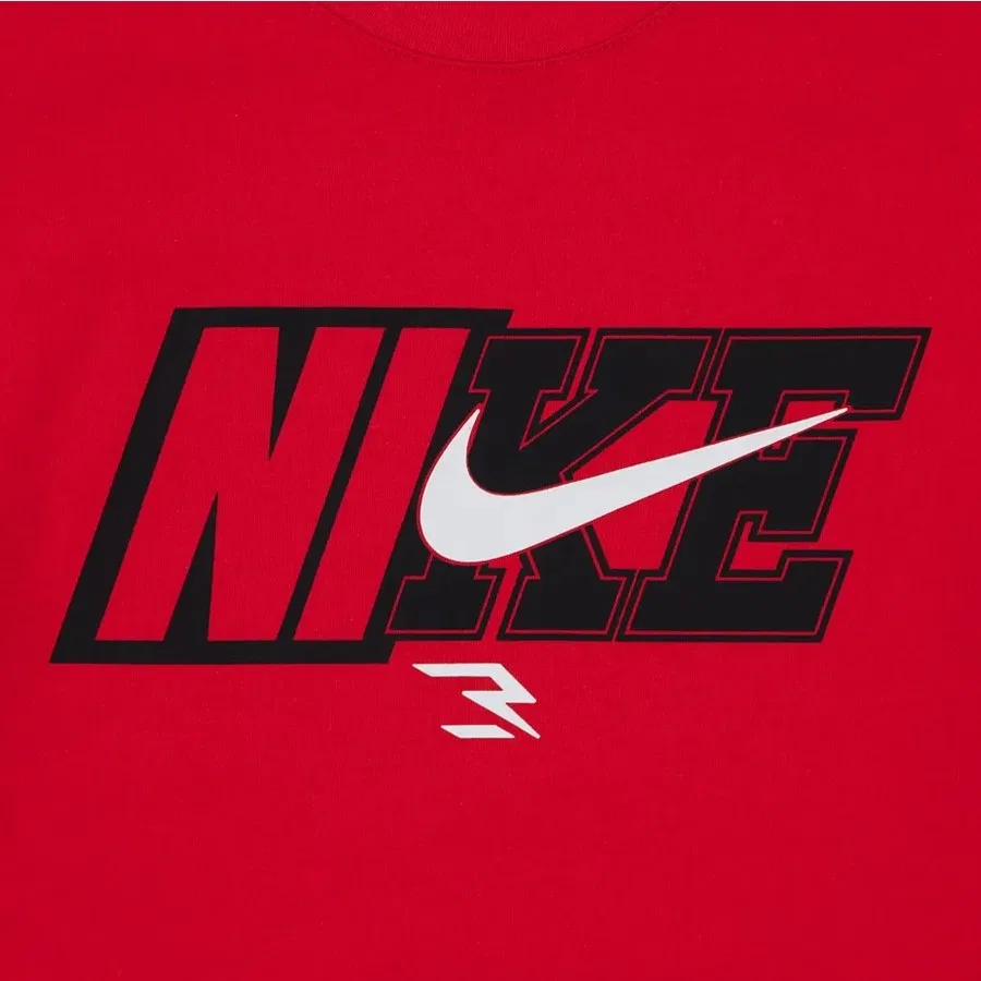 Детская футболка с длинным рукавом Splced Swoosh Nike, Красный — фото 3
