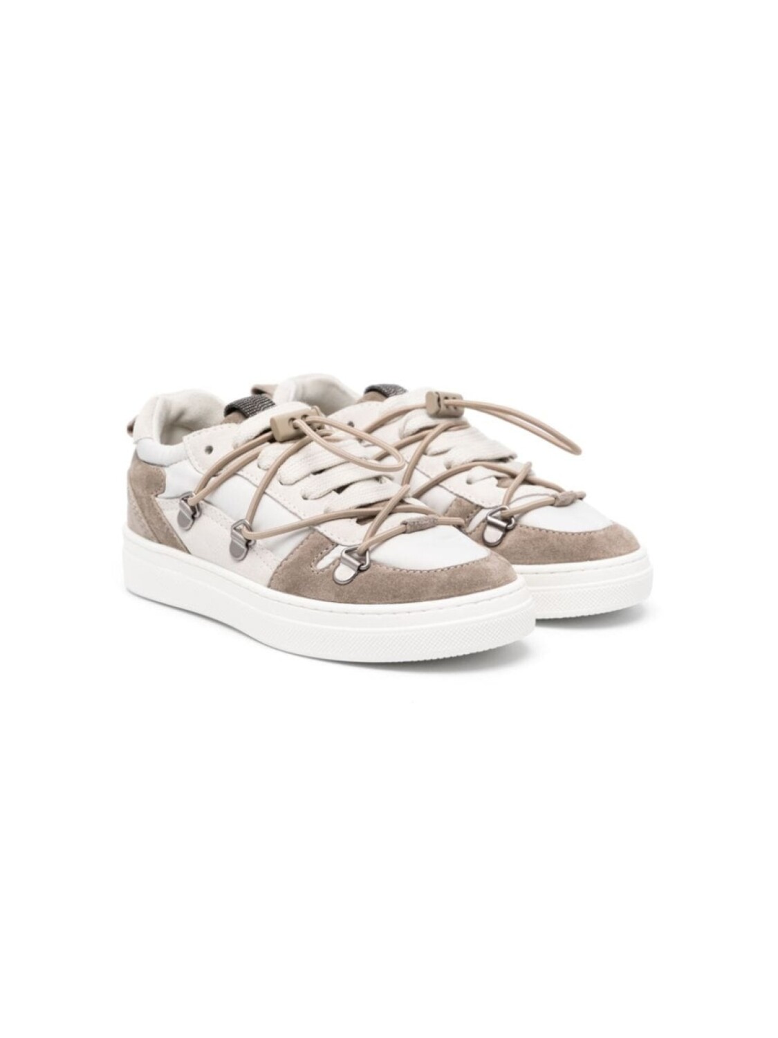 

Brunello Cucinelli Kids кроссовки со вставками, коричневый