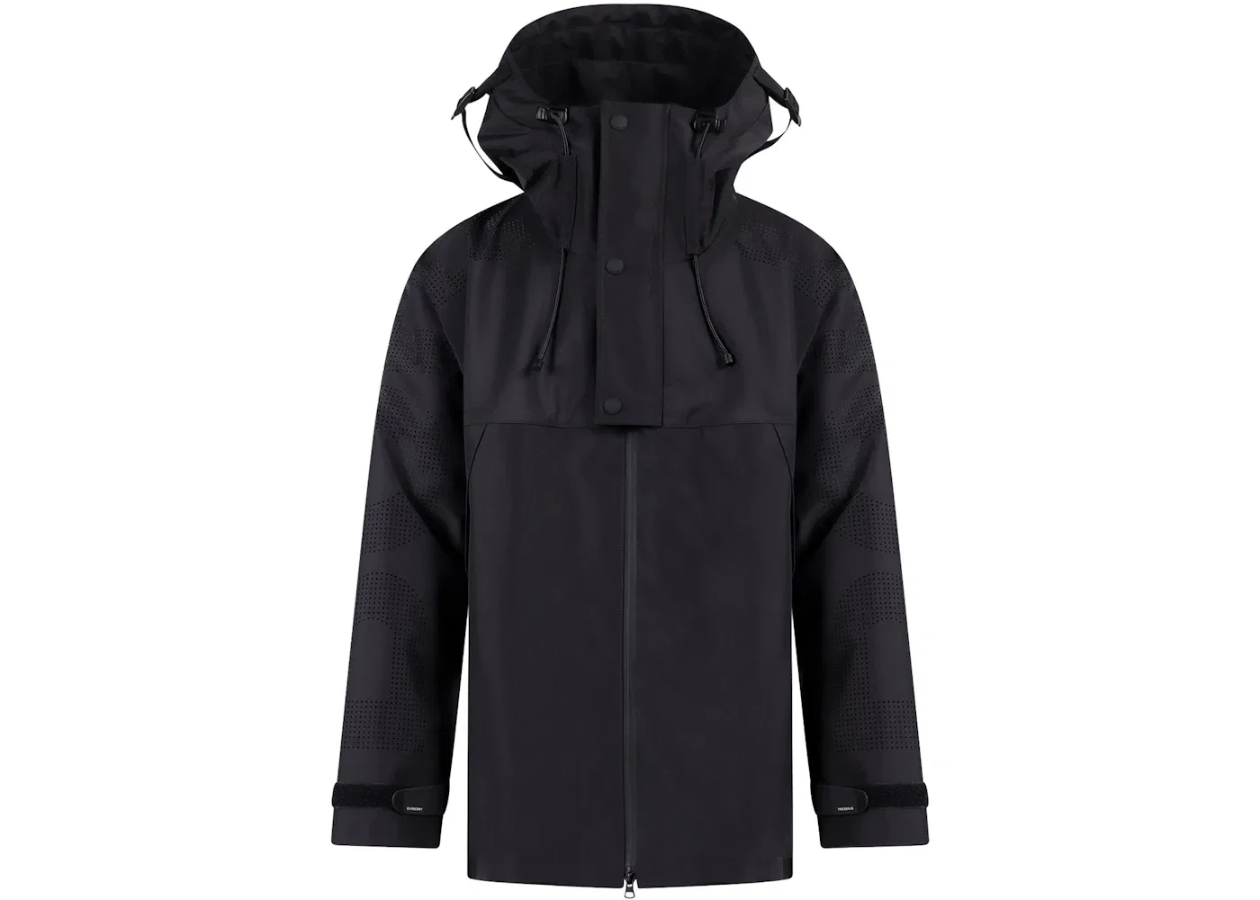 Мужская куртка из нейлона с перфорированным логотипом Burberry, Black
