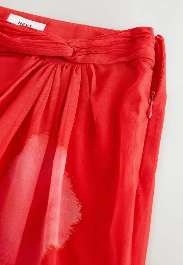 Юбка с цветочным принтом Maxi skirt Next, Red Floral, красный — фото 2