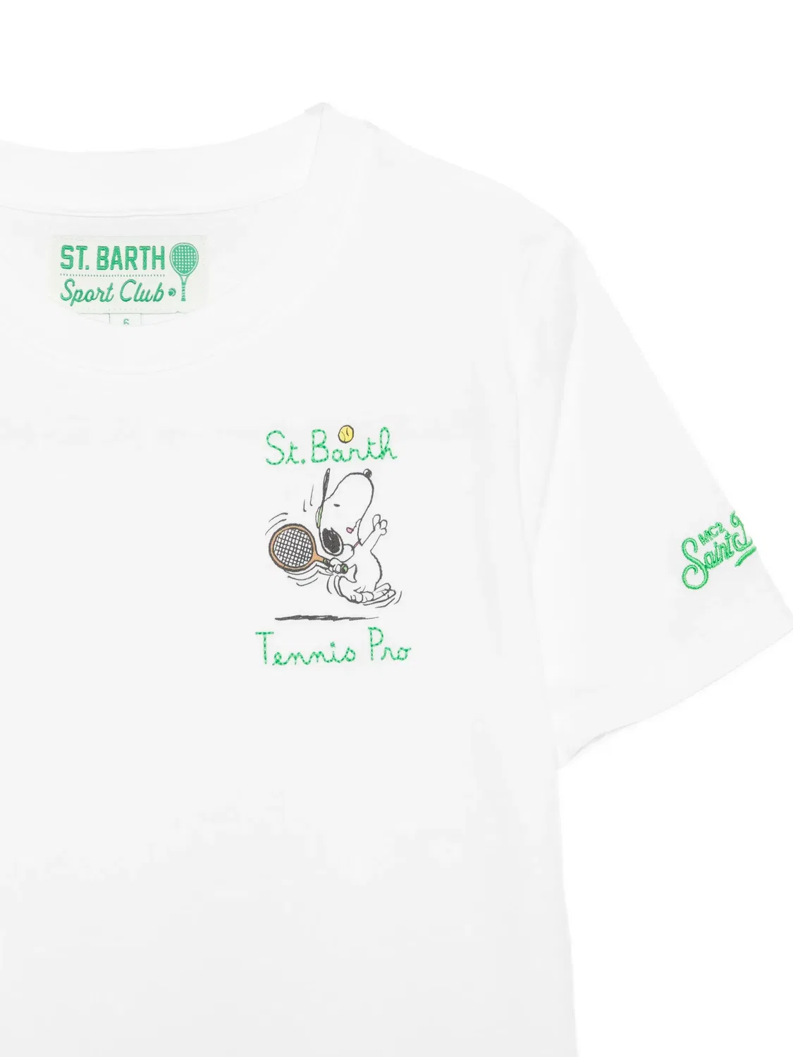 Футболка с принтом Portofino Snoopy из коллаборации с Peanuts Mc2 Saint Barth Kids, белый — фото 3