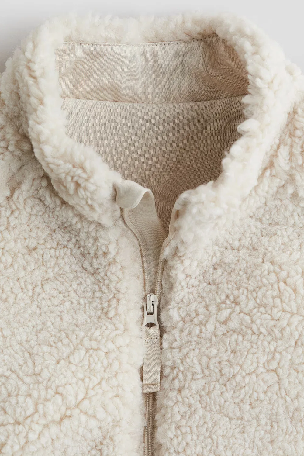 Куртка-Худи из плюшевого флиса H&M, Cremefarben — фото 2
