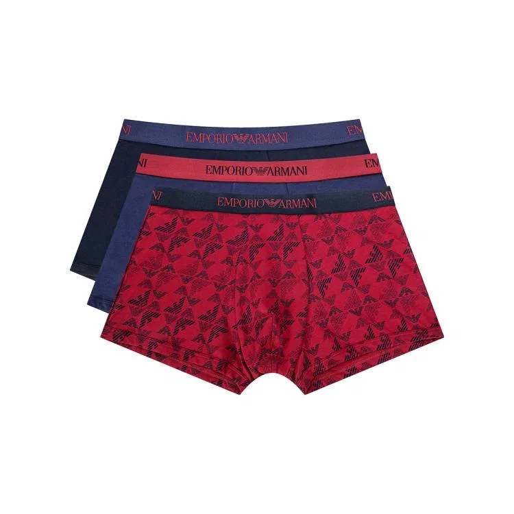 Боксеры 3 шт Emporio Armani, Navy Blue/Blue/Red