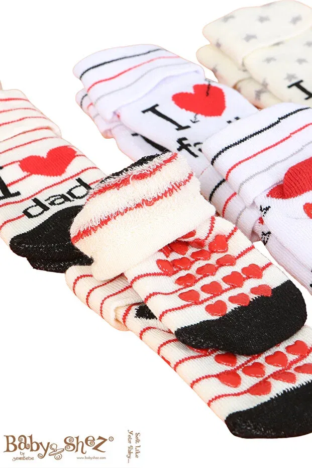 Детские носки для новорожденных хлопковые 6 штук Baby Shez, Multicolor — фото 3