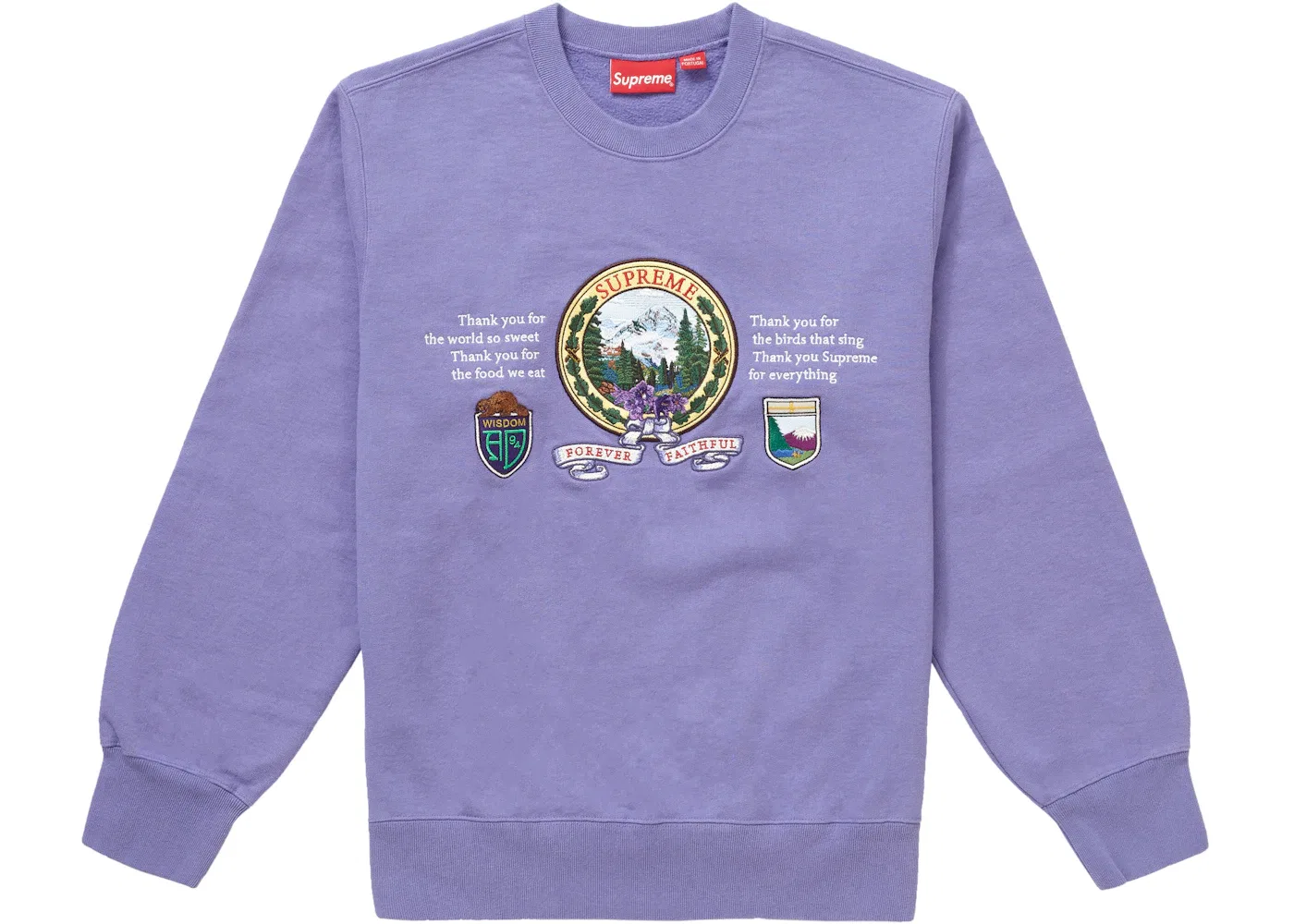 Мужской свитшот Supreme Crewneck, Light Violet
