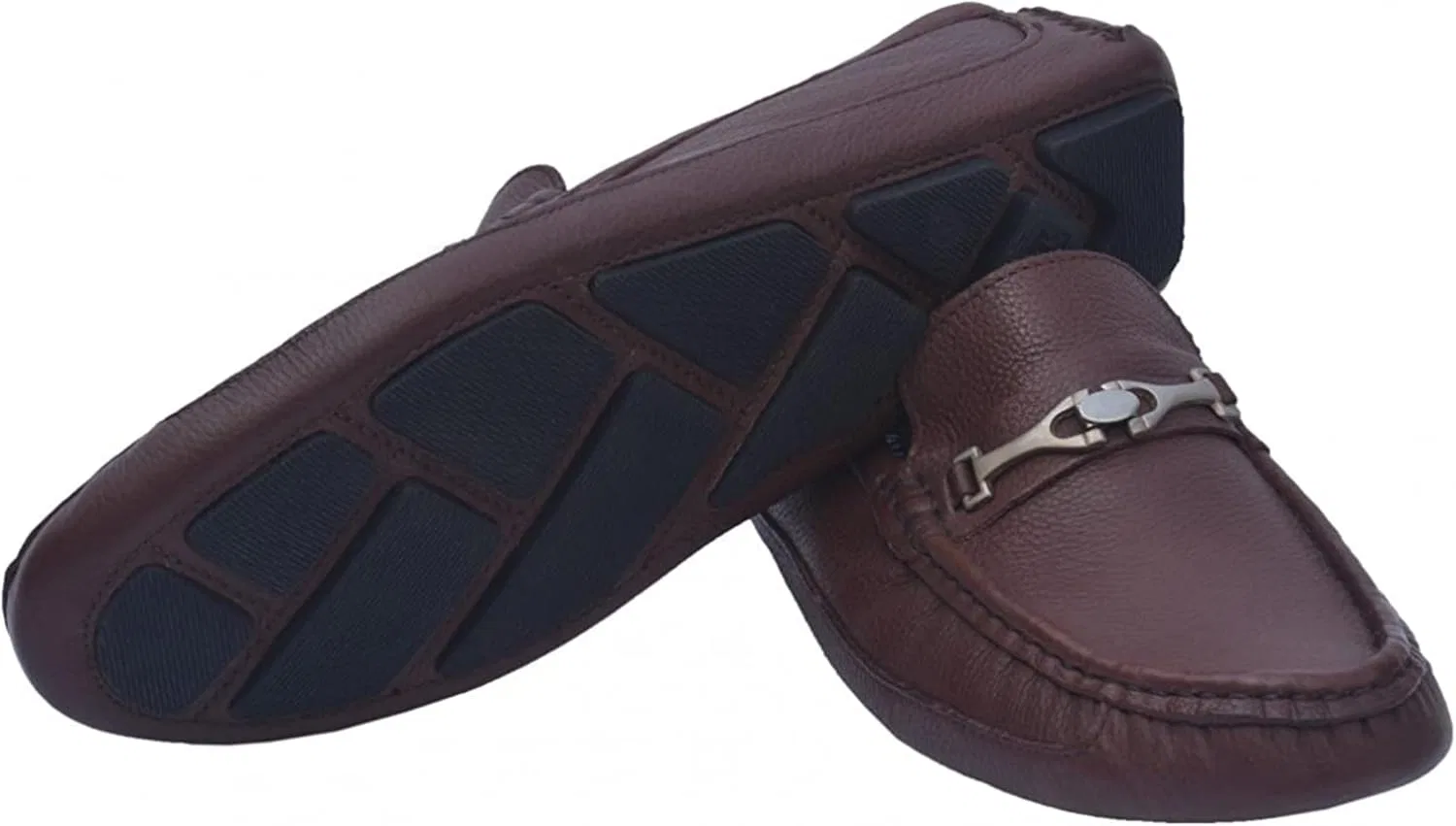 German Wear Мокасины для вождения, повседневная обувь, нубуковая кожа, коричневый — фото 2