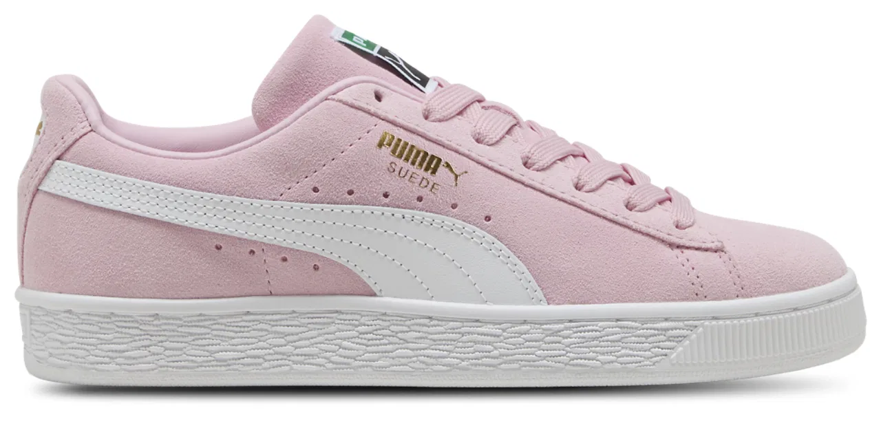 Детские кроссовки для девочек PUMA Suede Classic, Puma White/Pink Lady