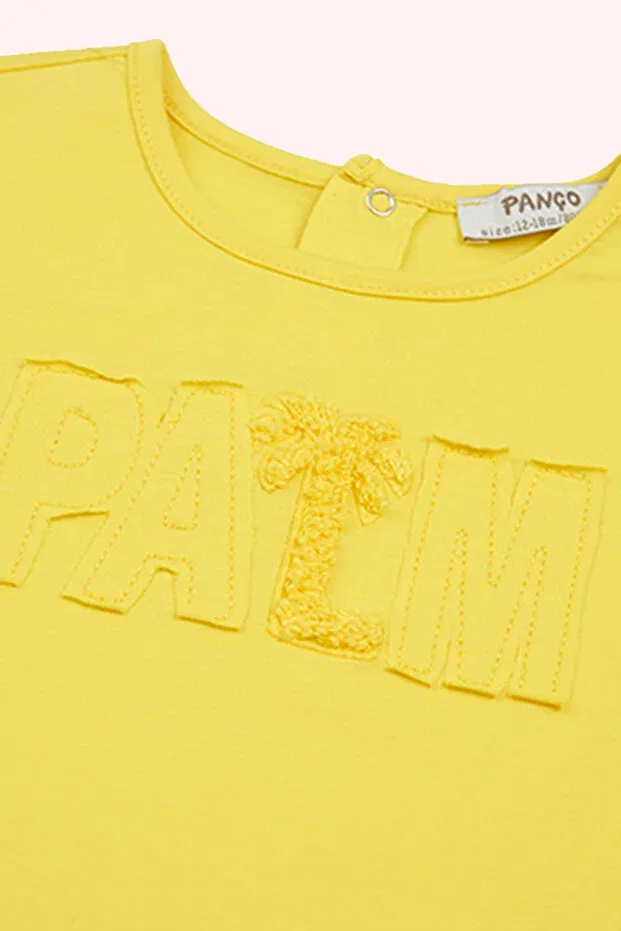 Детская футболка для девочек с коротким рукавом Panço, Yellow — фото 2