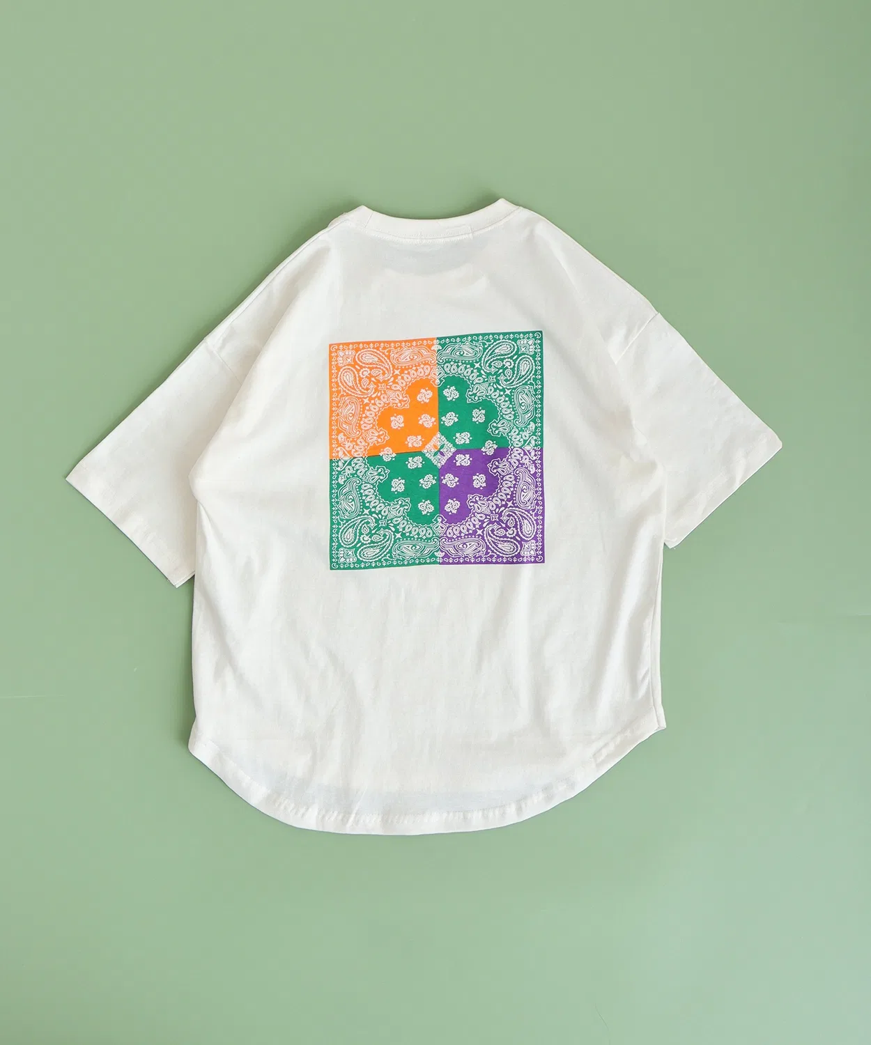 Детский комплект из футболки и шорт с бандана-принтом, модель Bandana Print Setup FUNALIVE, Heather Gray — фото 3