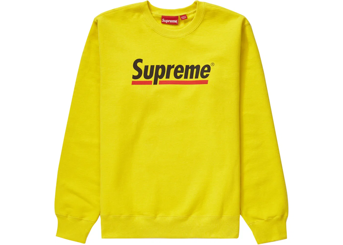 Мужской свитшот с принтом Supreme Crewneck, Lemon