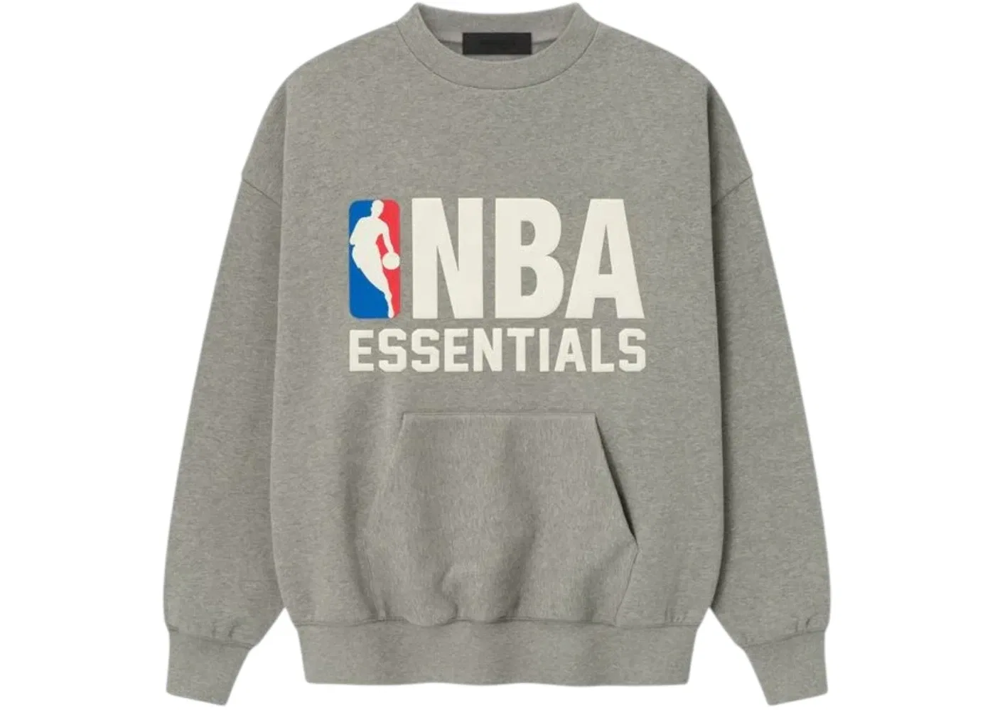 Мужской свитшот с круглым вырезом Fear of God Essentials NBA Sport Crewneck, Concrete Heather