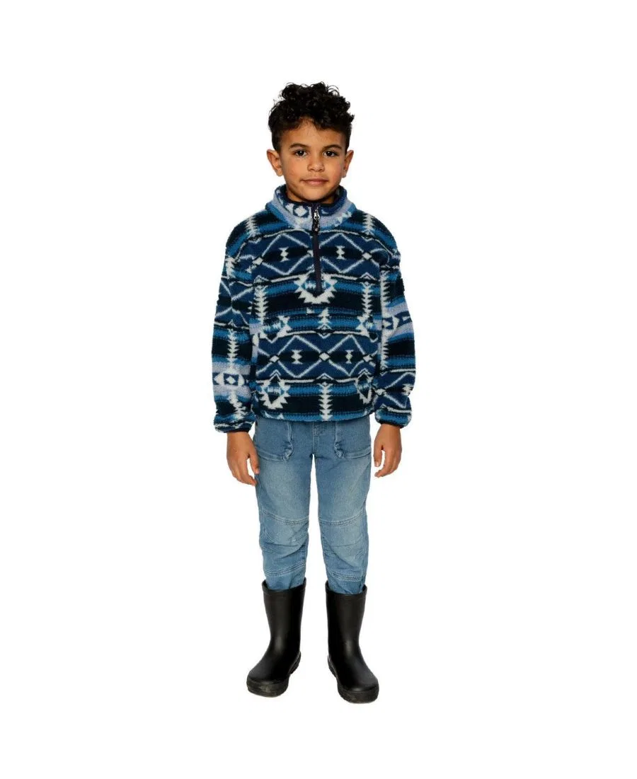 Куртка-худи из флиса Aztec Deux par Deux, Aztec Blue — фото 2