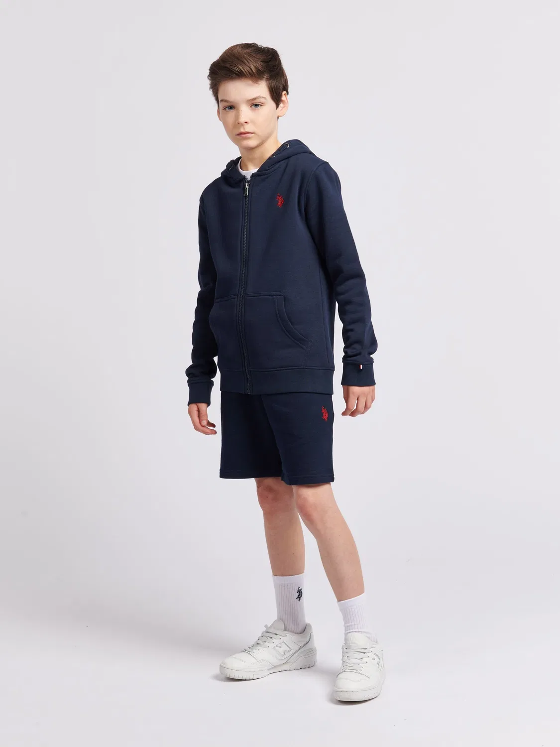 Шорты спортивные Double Horsemen U.S. Polo Assn, темно-синий — фото 3