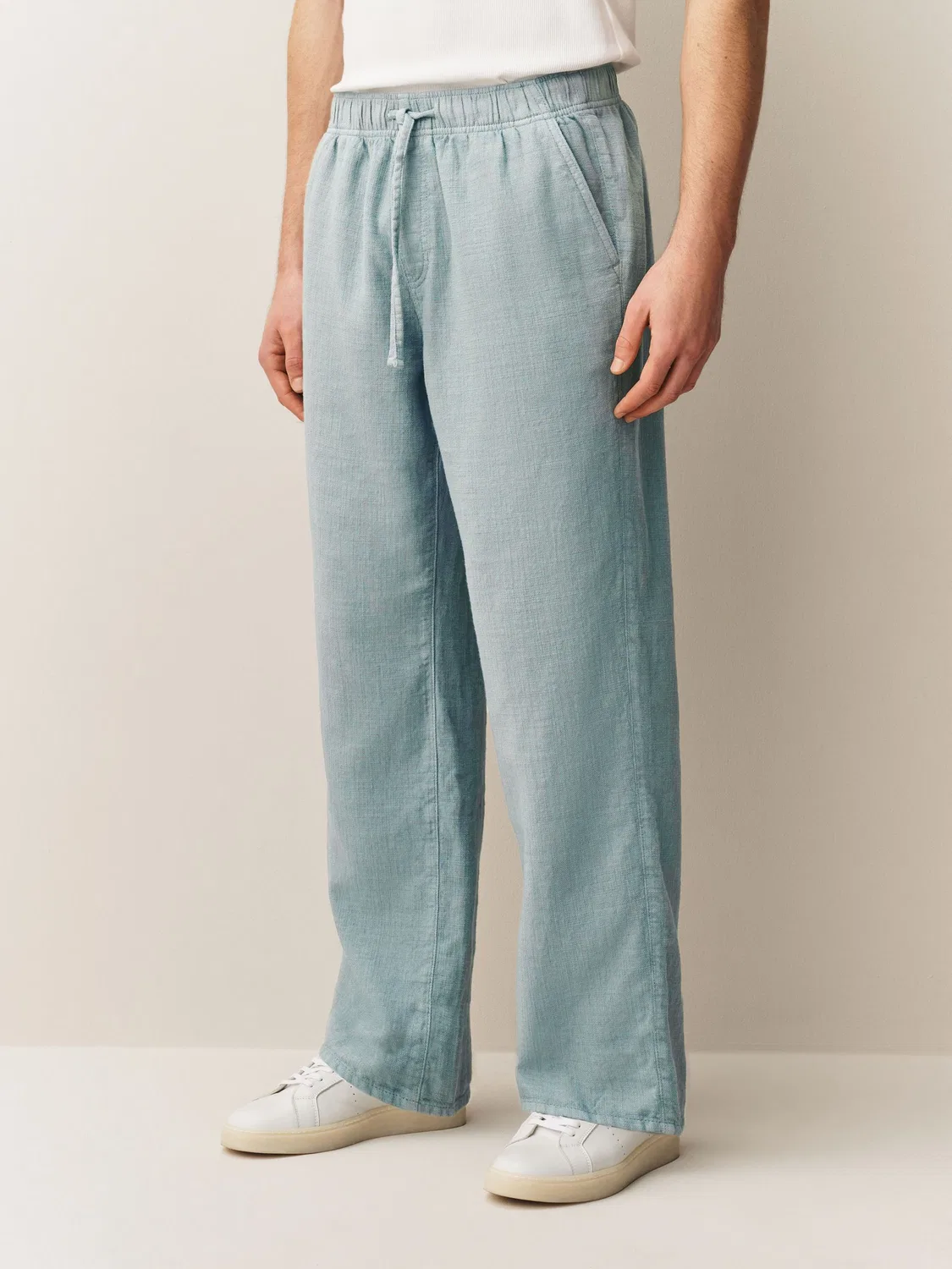 Брюки свободного кроя из хлопка, Light Blue Next